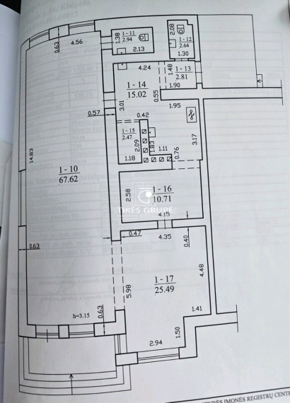 Parduodamos kitos paskirties patalpos S. Nėries g., Centras, Klaipėdos m., Klaipėdos m. sav., 129 m2 ploto 6