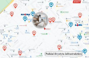 Parduodamas butas Žemaitės g., Naujamiestis, Vilniaus m., Vilniaus m. sav., 58.55 m2 ploto, 3 kambariai 35