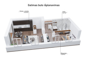 Parduodamos administracinės, paslaugų, prekybos patalpos M. Daukšos g., Senamiestis, Vilniaus m., Vilniaus m. sav., 61.19 m2 ploto 27