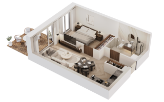 Parduodamas butas Burbiškių g., Burbiškės, Vilniaus m., Vilniaus m. sav., 47.19 m² ploto 2 kambariai 3