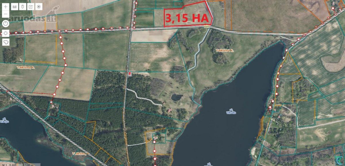 Parduodamas sklypas Taikūnų k., Lazdijų r. sav., 315 a ploto 1