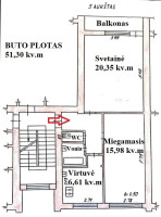 Parduodamas butas Marių g., Palemonas, Kauno m., Kauno m. sav., 51.3 m2 ploto, 2 kambariai 25