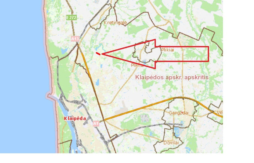 Parduodamas  sklypas Radailių k., Klaipėdos r. sav., 10 a ploto 1