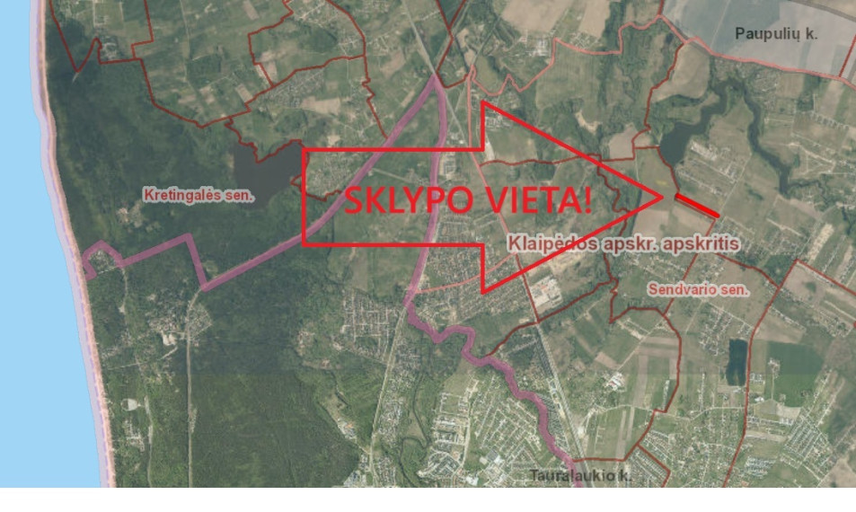 Parduodamas  sklypas Radailių k., Klaipėdos r. sav., 10 a ploto 4