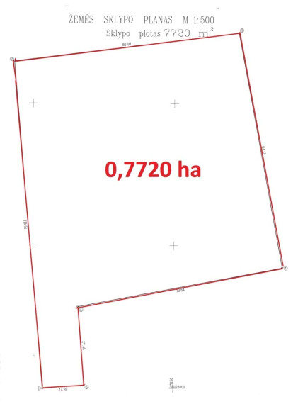 Parduodamas komercinės paskirties sklypas Kalno g. , Venslaviškių k., Panevėžio r. sav., 77.2 a ploto 2