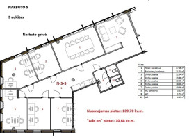 Nuomojamos administracinės patalpos T. Narbuto g., Žvėrynas, Vilniaus m., Vilniaus m. sav., 150.38 m2 ploto 10