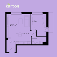 Parduodamas butas Sudervės kelias, Šeškinė, Vilniaus m., Vilniaus m. sav., 47.18 m² ploto 2 kambariai 2