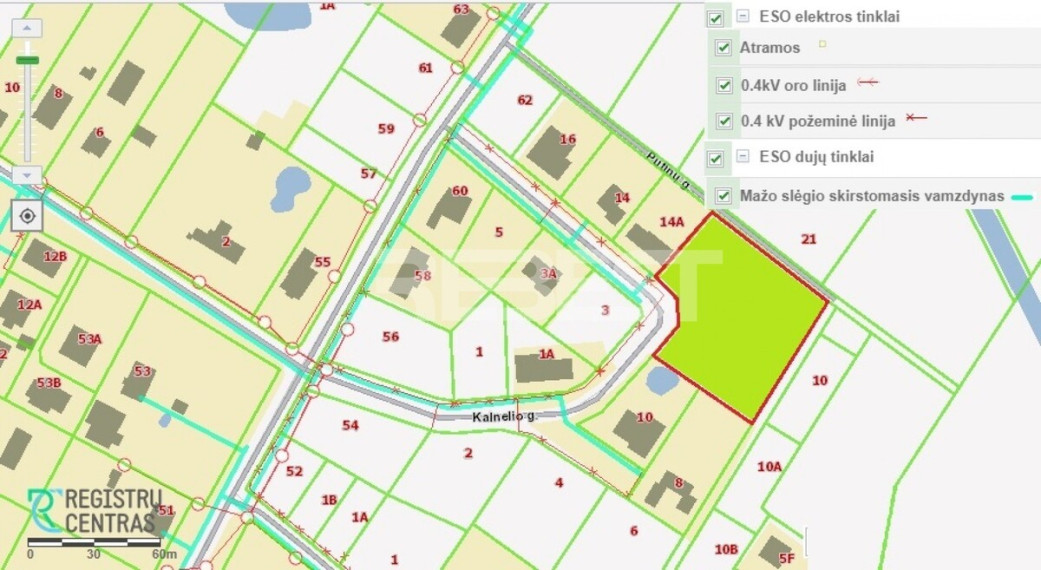 Parduodamas namų valdos paskirties sklypas Kalnelio g., Ginkūnai, Šiaulių m., Šiaulių m. sav., 43.45 a ploto 3