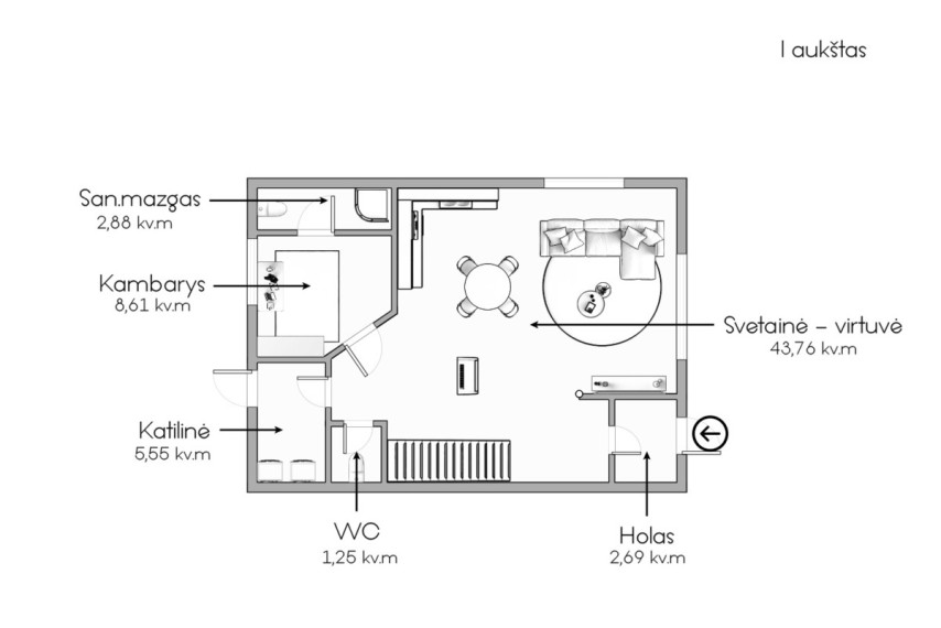 Parduodamas namas Gailiūnų g., Gailiūnų k., Vilniaus r. sav., 125 m2 ploto, 2 aukštai 31