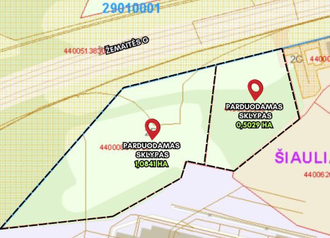 Parduodamas  sklypas Žemaitės g., Žaliūkiai, Šiaulių m., Šiaulių m. sav., 108.41 a ploto