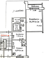 Parduodamas butas Baltijos g., Šilainiai, Kauno m., Kauno m. sav., 36.34 m2 ploto, 1 kambariai 14