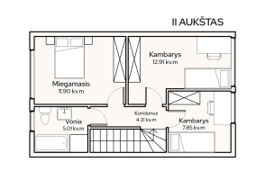 Parduodamas namas Salantų g., Vytėnai, Kauno m., Kauno m. sav., 79.98 m2 ploto, 2 aukštai 5