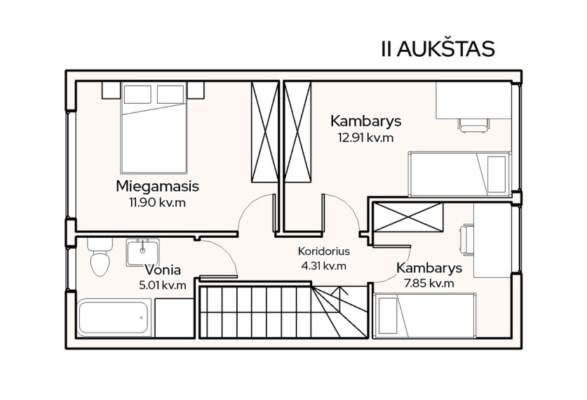 Parduodamas namas Salantų g., Vytėnai, Kauno m., Kauno m. sav., 87.96 m2 ploto, 2 aukštai 7
