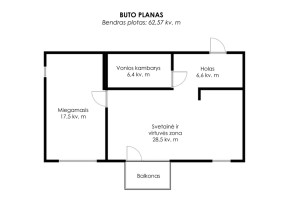 Parduodamas butas Jono Kairiūkščio g., Visoriai, Vilniaus m., Vilniaus m. sav., 62.57 m2 ploto, 2 kambariai 24