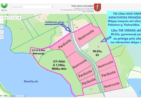 NAMŲ VALDOS SKLYPAS TRAKŲ r., prie DVARČIŲ EŽERO NAMŲ VALDOS SKLYPAS TRAKŲ r., prie DVARČIŲ EŽERO