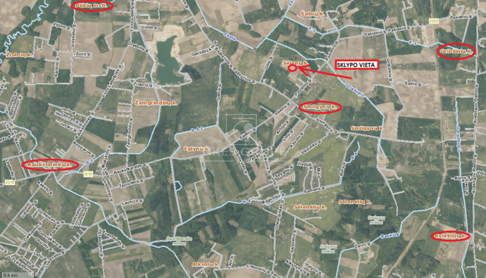 Parduodamas  sklypas Sėlenų k., Klaipėdos r. sav., 334 a ploto 3