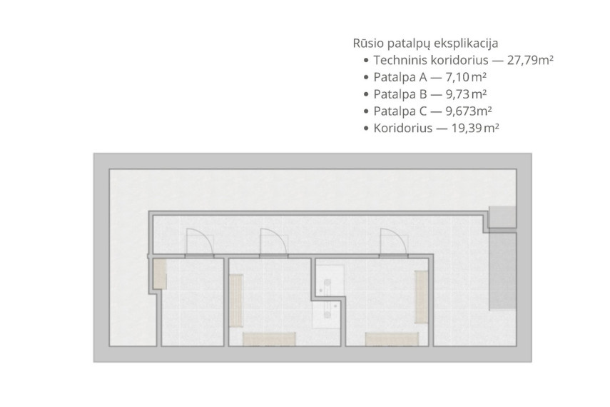 Parduodamos kitos paskirties patalpos Rimvydo g., Dainava, Kauno m., Kauno m. sav., 110.2 m2 ploto 10