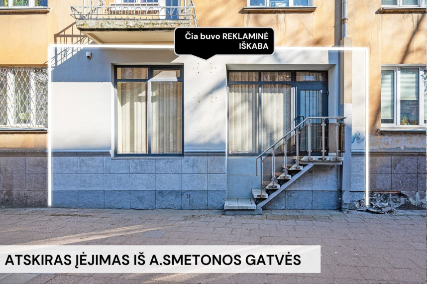 Nuomojamos administracinės, kitos paskirties, paslaugų, prekybos patalpos A. Smetonos g., Naujamiestis, Vilniaus m., Vilniaus m. sav., 37 m2 ploto 2