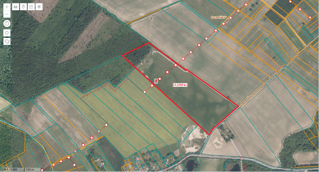 Parduodamas sklypas Bitaičių k., Pakruojo r. sav., 1315.88 a ploto 30