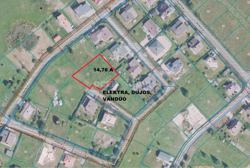 Parduodamas namų valdos paskirties sklypas Pilies g., Aukštelkės k., Šiaulių r. sav., 14.76 a ploto 2