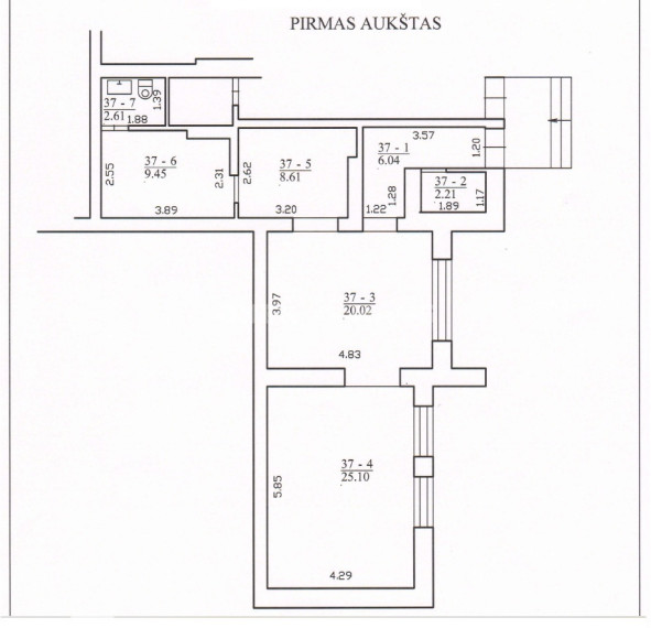 Nuomojamos administracinės, kitos paskirties patalpos Druskininkų g., Druskininkų m., Druskininkų sav., 74.04 m2 ploto 11