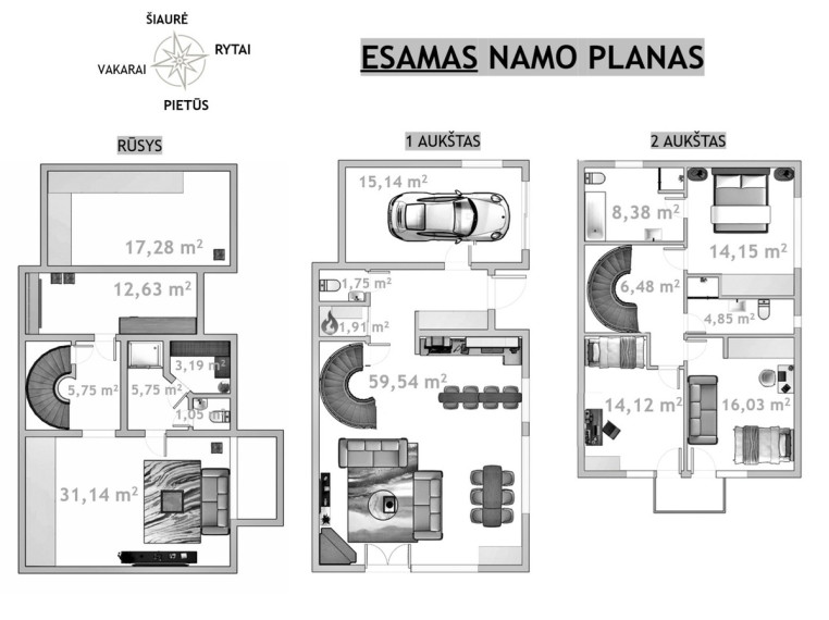 Parduodamas namas A. Šabaniausko g., Santariškės, Vilniaus m., Vilniaus m. sav., 220 m2 ploto, 2 aukštai 29