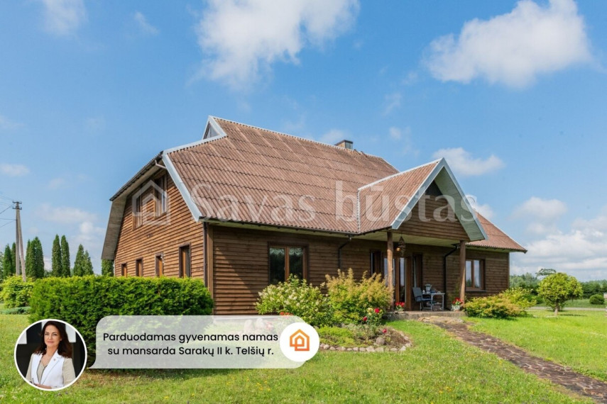 Parduodamas namas Sarakų g., Sarakų II k., Telšių r. sav., 150 m2 ploto, 1 aukštai 1