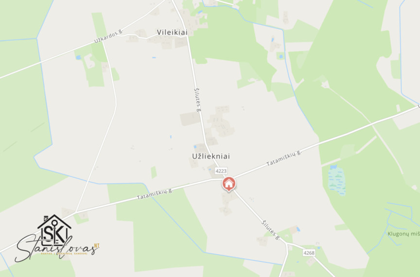 PARDUODAMA SODYBA SU PIRTIMI, NAUJOS STATYBOS GARAŽU IR 1.1835 HA ŽEMĖS UŽLIEKNIŲ K., ŠILUTĖS G. 82 34