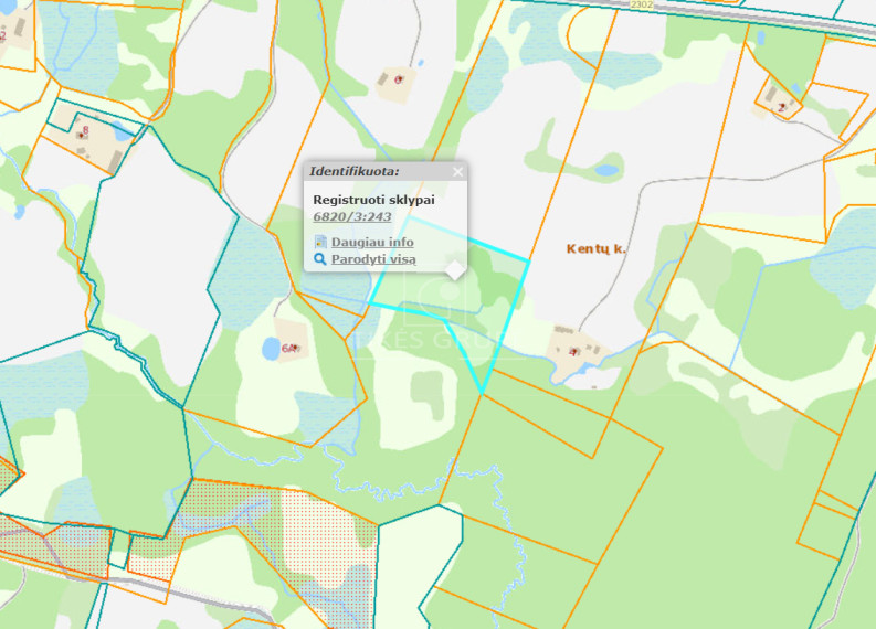 Parduodamas  sklypas Kentų k., Plungės r. sav., 244 a ploto 2