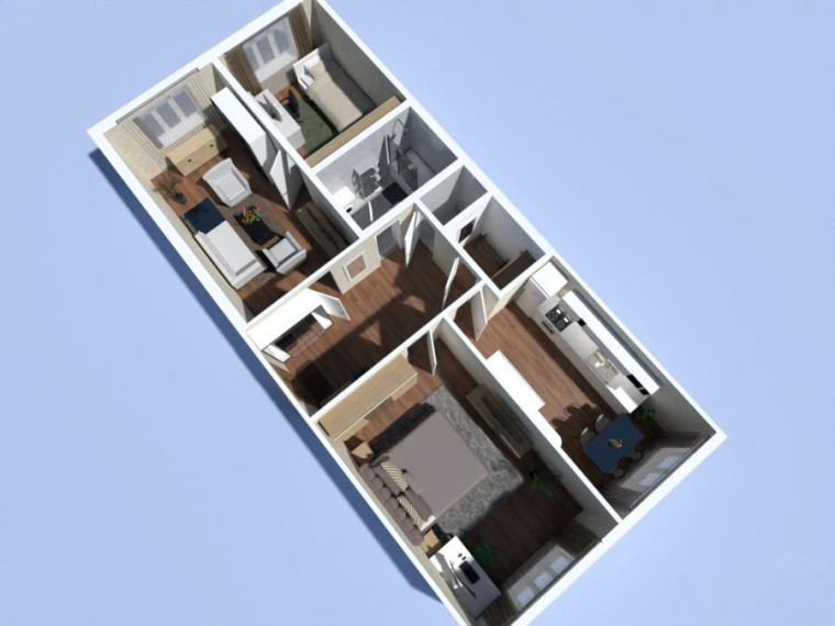 Parduodamas butas Jaunimo g., Veprių mstl., Ukmergės r. sav., 71 m² ploto 3 kambariai 2