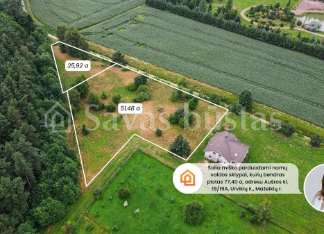 Parduodamas sklypas Aušros kel., Urvikių k., Mažeikių r. sav., 77.4 a ploto Parduodamas sklypas Aušros kel., Urvikių k., Mažeikių r. sav., 77.4 a ploto