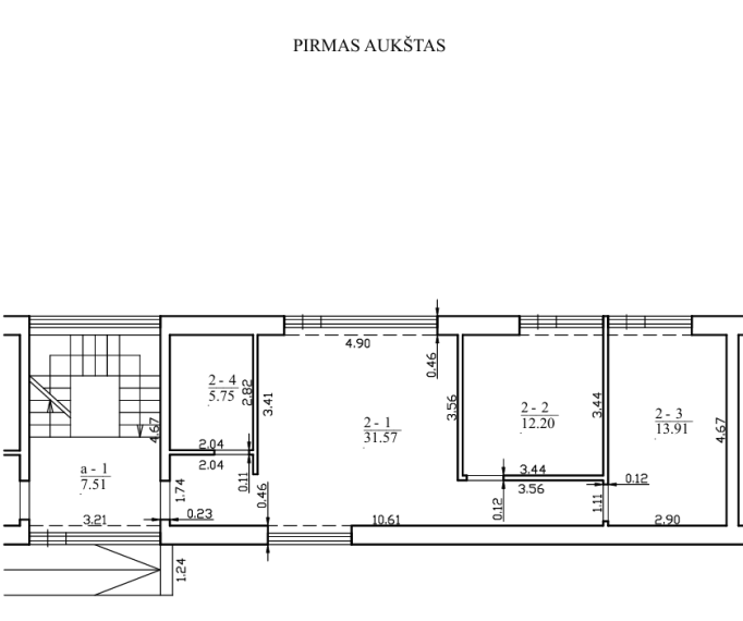 Parduodamas butas Jungtinė g., Aukštkiemių k., Klaipėdos r. sav., 55.87 m² ploto 3 kambariai 6