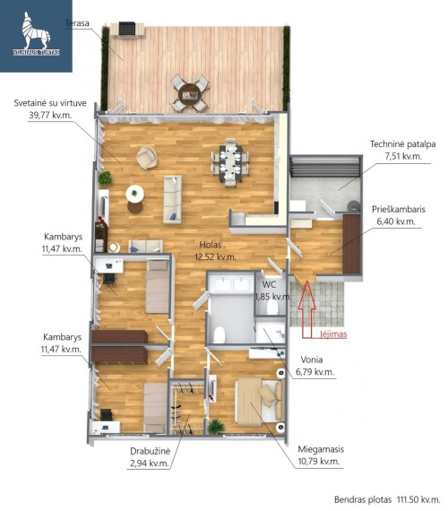 Parduodamas namas Šilokų g., Užudvarionių k., Vilniaus r. sav., 112 m2 ploto, 1 aukštai 30