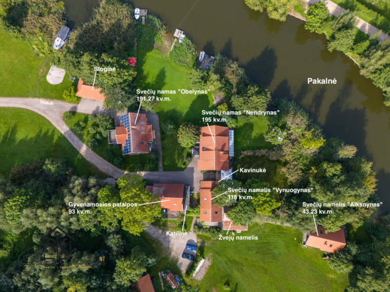 PARDUODAMAS PELNINGAS KAIMO TURIZMO VERSLAS – 6 AUTONOMINIŲ PASTATŲ KOMPLEKSAS SU 1,39 HA SKLYPAIS PRIE PAKALNĖS UPĖS (Pakalnės k., Pakalnės g. 64) 1