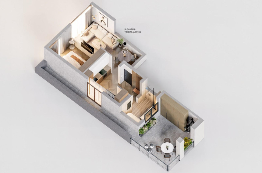 Parduodamas butas Klaipėdos g., Panevėžio m., Panevėžio m. sav., 58.23 m² ploto 2 kambariai 20
