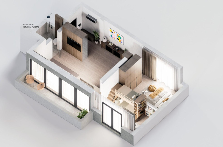 Parduodamas butas Klaipėdos g., Panevėžio m., Panevėžio m. sav., 58.23 m² ploto 2 kambariai 24