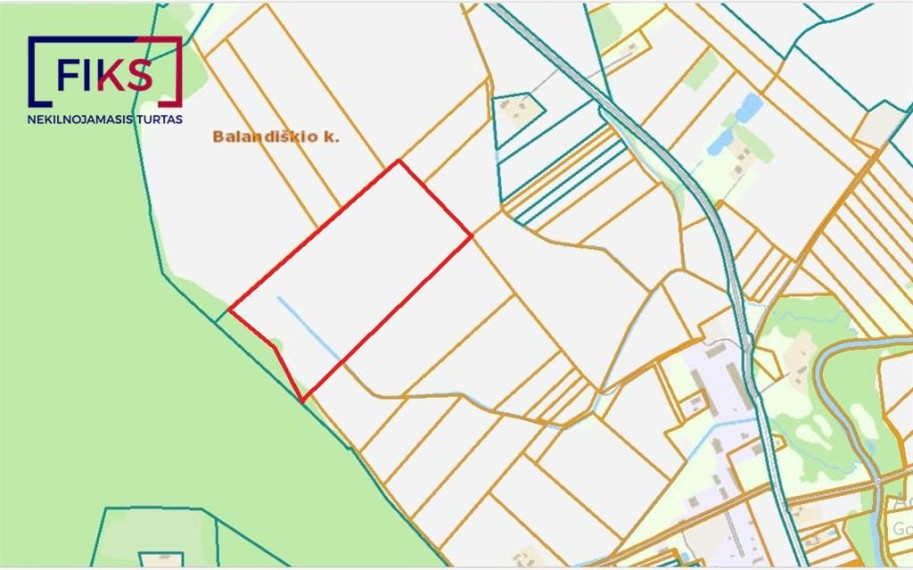 Parduodamas sklypas Balandiškio k., Radviliškio r. sav., 1218.00 a ploto 1