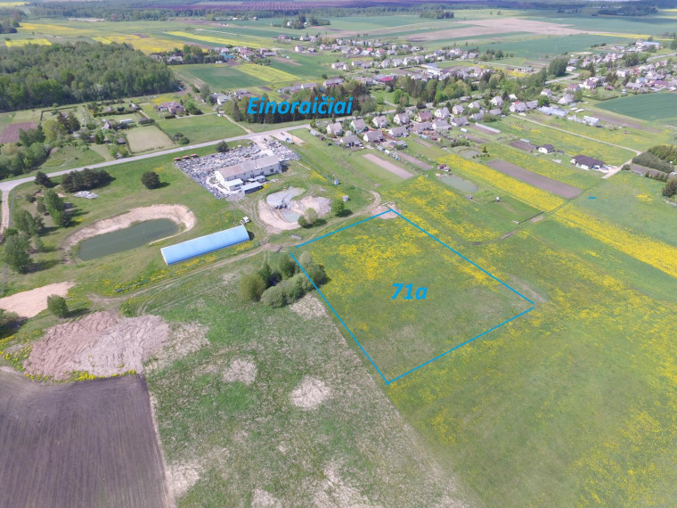 Parduodamas sklypas Saulėtekio g., Einoraičių k., Šiaulių r. sav., 71.62 a ploto 1
