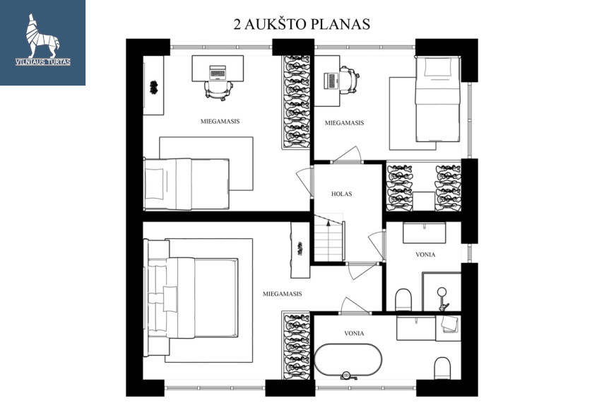 Parduodamas namas Vaitkiškių k., Vilniaus r. sav., 108.23 m2 ploto, 2 aukštai 23