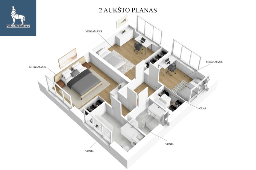 Parduodamas namas Vaitkiškių k., Vilniaus r. sav., 108.23 m2 ploto, 2 aukštai 24
