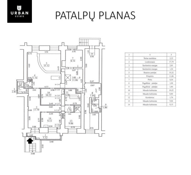 Parduodamos patalpos V. Pietario g., Naujamiestyje, Vilniuje, 126.95 kv.m ploto 20