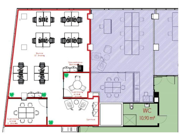 Nuomojamos patalpos Juozo Balčikonio g., Vilniaus m., Vilniaus m. sav., 173.17 m² ploto 4