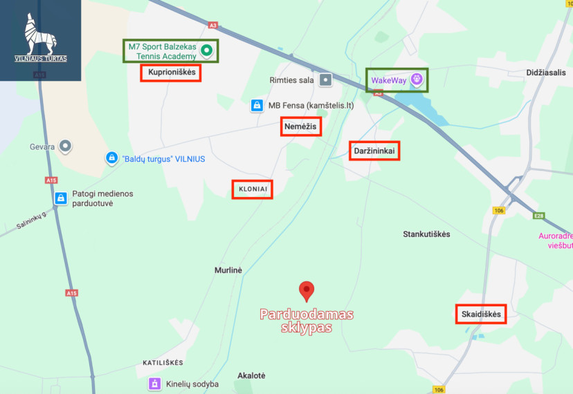 Parduodamas  sklypas Paribio g., Paliepių k., Vilniaus r. sav., 15 a ploto 15