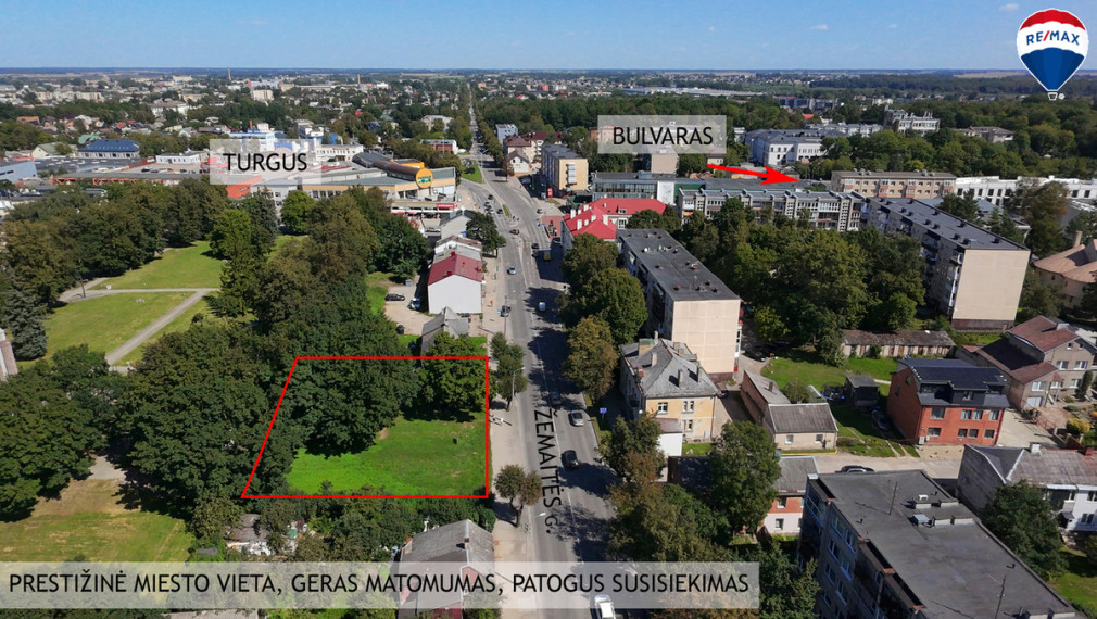 Parduodamas sklypas Žemaitės g., Centre, Šiauliuose, 13 a ploto 3
