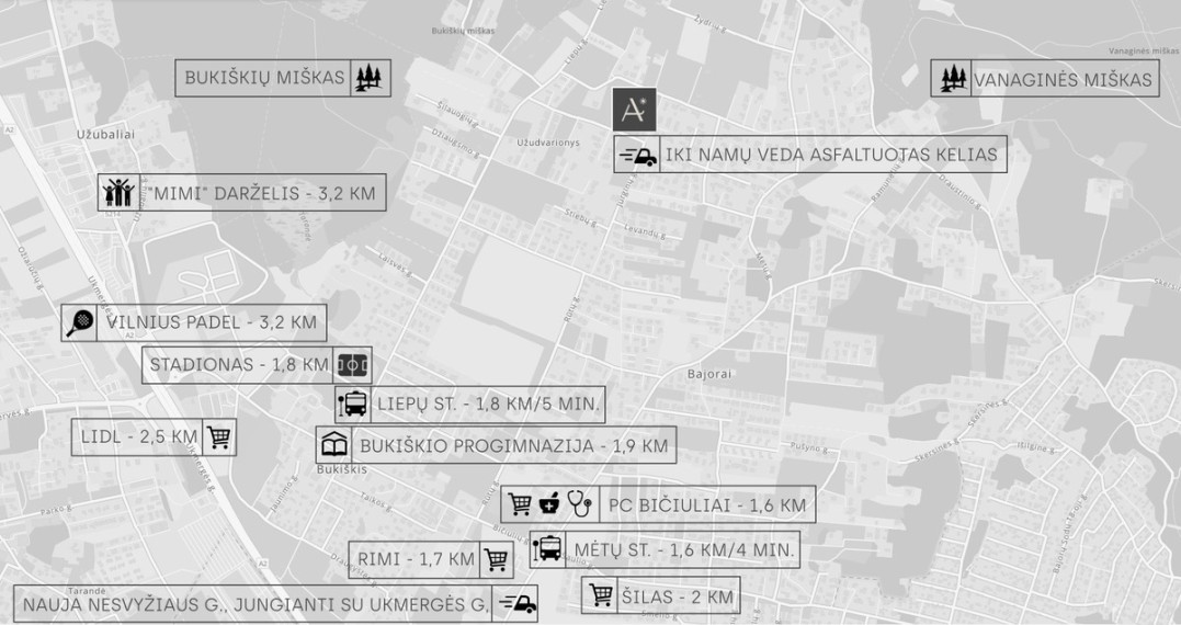 Parduodamas namas Astrų g., Lindiniškių k., Vilniaus r. sav., 216 m2 ploto, 1 aukštai 43