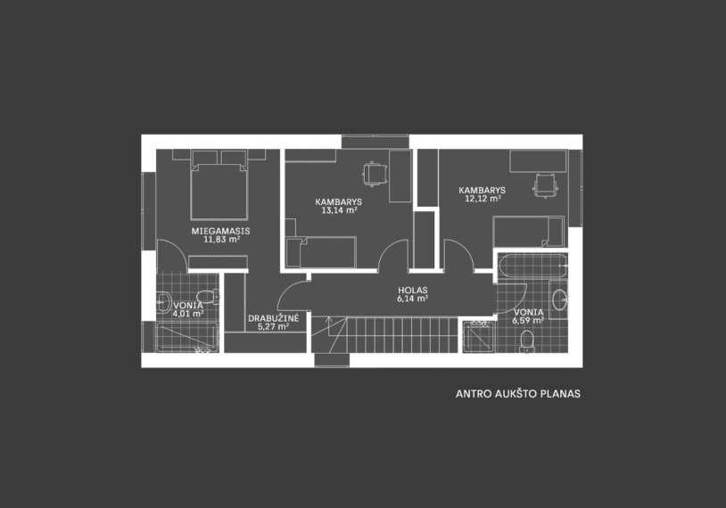 Parduodamas namas Grendavės g., Aukštieji Paneriai, Vilniaus m., Vilniaus m. sav., 128 m2 ploto, 2 aukštai 10