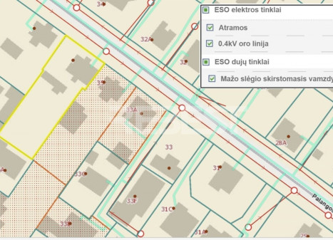 Parduodamas namų valdos paskirties sklypas Palangos g., Centras, Šiaulių m., Šiaulių m. sav., 12.35 a ploto