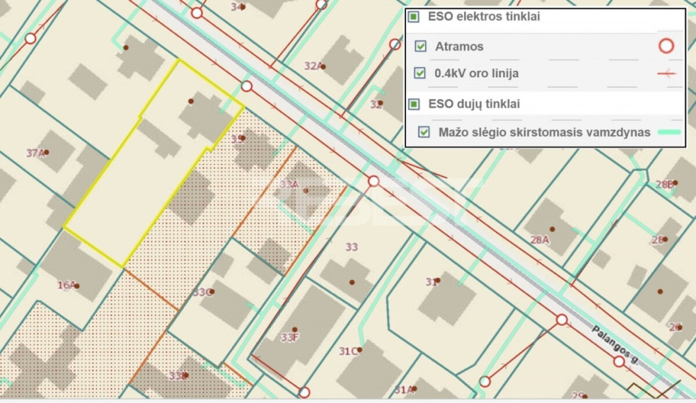 Parduodamas namų valdos paskirties sklypas Palangos g., Centras, Šiaulių m., Šiaulių m. sav., 12.35 a ploto 1