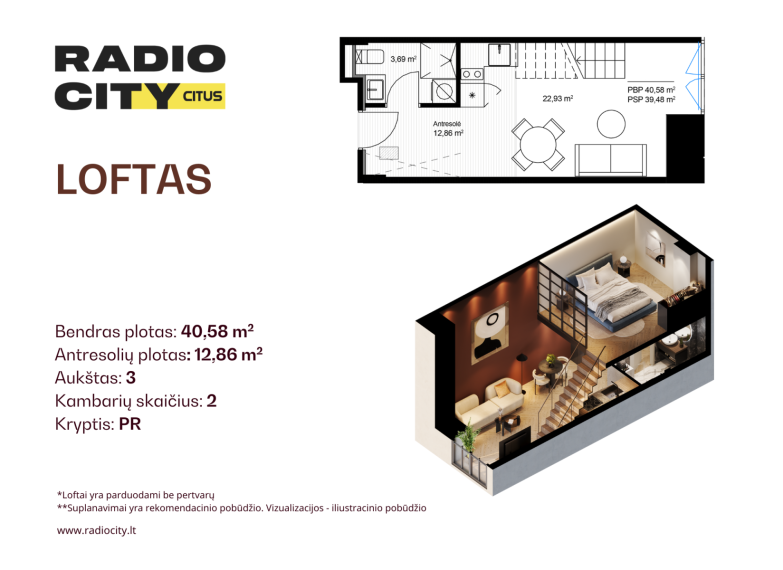 Parduodamas butas Žemaičių g., Žaliakalnis, Kauno m., Kauno m. sav., 40.58 m² ploto 2 kambariai 2