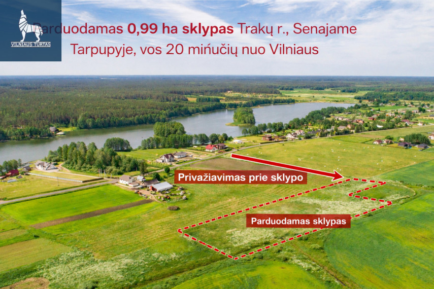 Parduodamas  sklypas Senojo Tarpupio k., Trakų r. sav., 99 a ploto 1